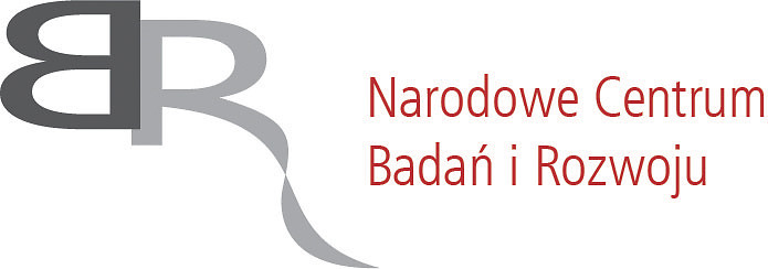 NCBIR logo z czerwonym napisem