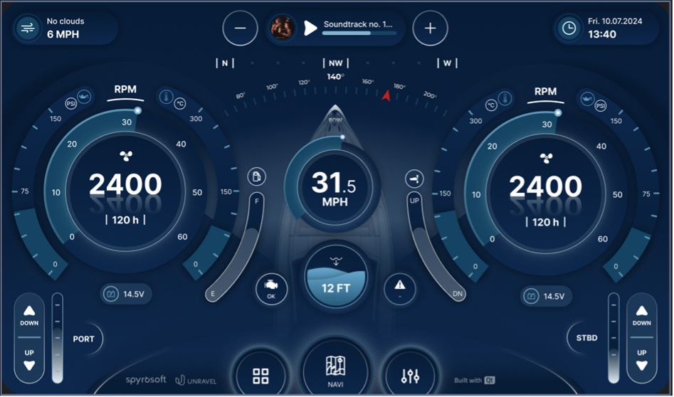 yacht control HMI