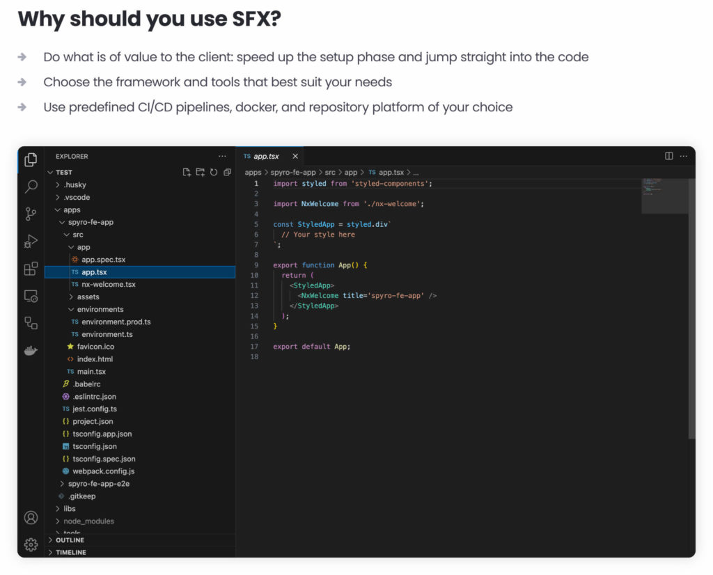 sfx spyrosoft frontend development extension benefits