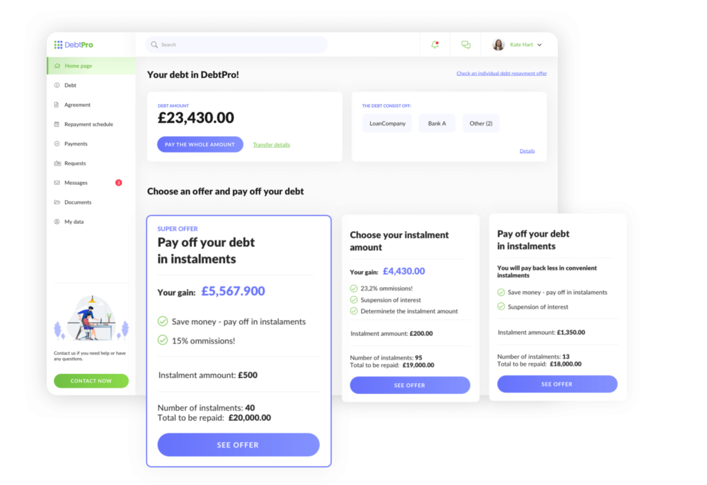 DebtPro - efficient debt management 