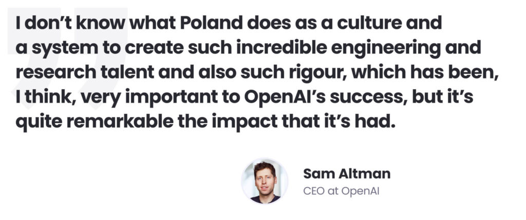 Building an AI delivery centre in Poland as a remedy for AI talent shortages_ Sam Altman quote