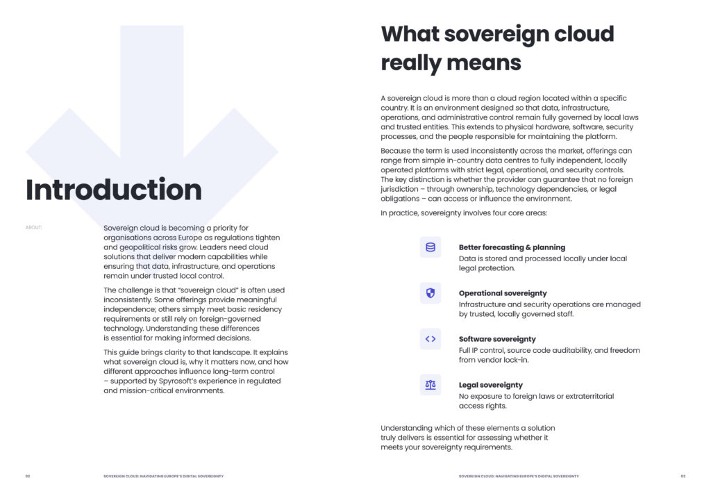 Sovereign cloud: navigating Europe’s digital sovereignty ebook pages 2-3