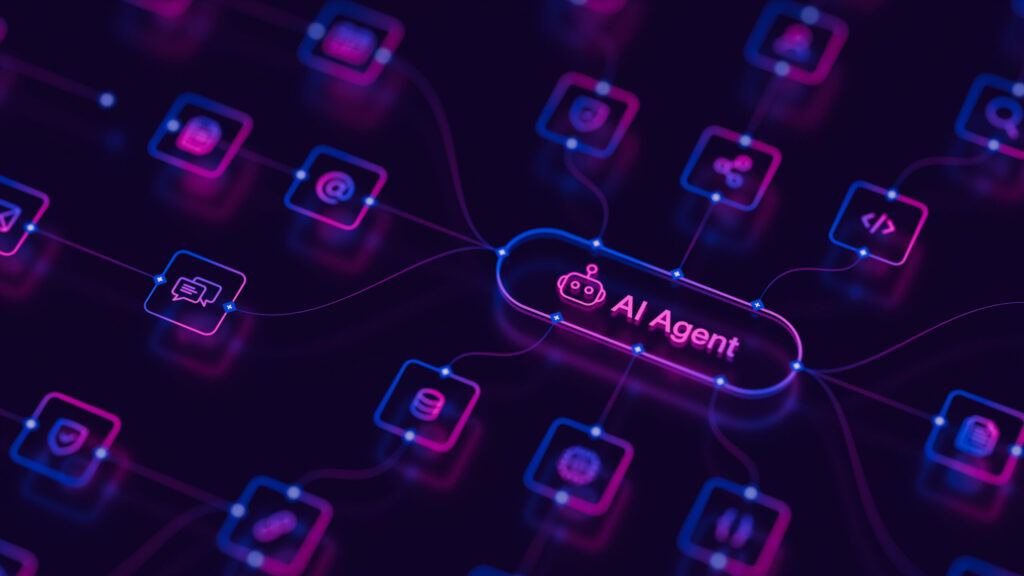 Agentic AI workflow automation visualisation.