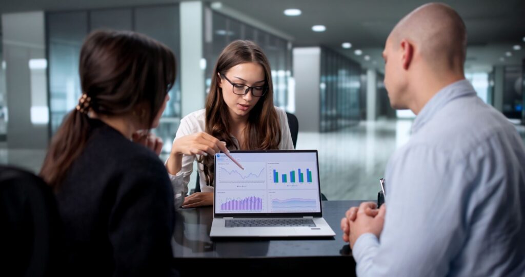 Wealth & asset management. Expert Financial Adviser Assists Couple With Investment Funds.